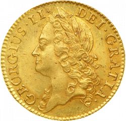 Large Obverse for Guinea 1745 coin