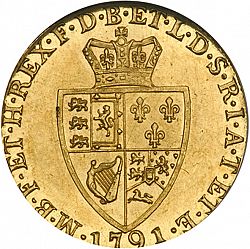 Large Reverse for Guinea 1791 coin