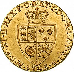 Large Reverse for Guinea 1793 coin