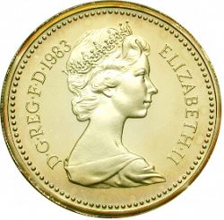 Large Obverse for £1 1983 coin