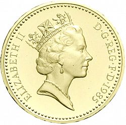 Large Obverse for £1 1985 coin