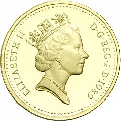 Large Obverse for £1 1989 coin