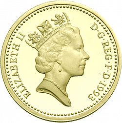 Large Obverse for £1 1993 coin