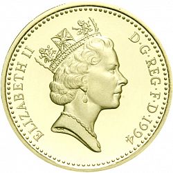 Large Obverse for £1 1994 coin