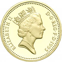 Large Obverse for £1 1995 coin