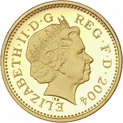 Large Obverse for £1 2004 coin