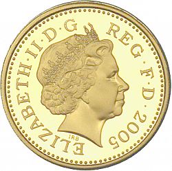 Large Obverse for £1 2005 coin