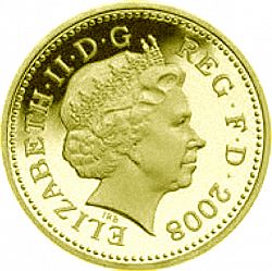 Large Obverse for £1 2008 coin
