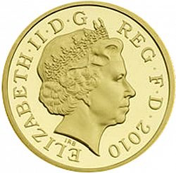 Large Obverse for £1 2010 coin