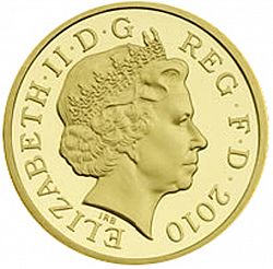Large Obverse for £1 2010 coin
