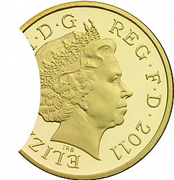 Large Obverse for £1 2011 coin