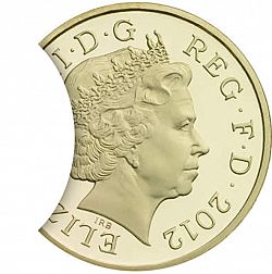 Large Obverse for £1 2012 coin
