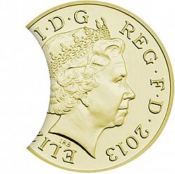 Large Obverse for £1 2013 coin