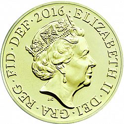 Large Obverse for £1 2016 coin