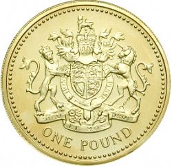 Large Reverse for £1 1983 coin
