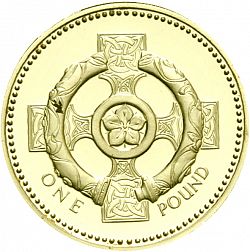 Large Reverse for £1 1996 coin