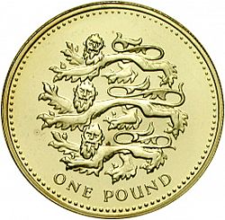 Large Reverse for £1 1997 coin