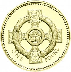 Large Reverse for £1 2001 coin