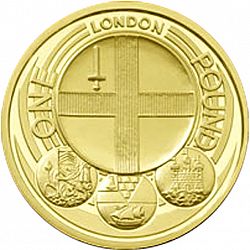 Large Reverse for £1 2010 coin