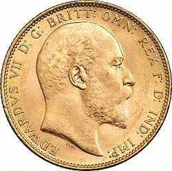 Large Obverse for Sovereign 1903 coin