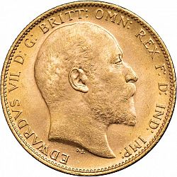 Large Obverse for Sovereign 1906 coin