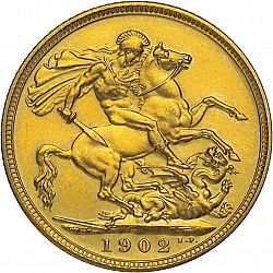 Large Reverse for Sovereign 1902 coin