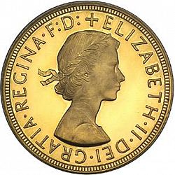 Large Obverse for Sovereign 1959 coin