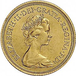 Large Obverse for Sovereign 1978 coin
