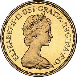 Large Obverse for Sovereign 1981 coin