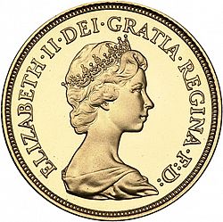 Large Obverse for Sovereign 1984 coin