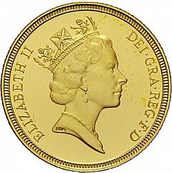 Large Obverse for Sovereign 1985 coin