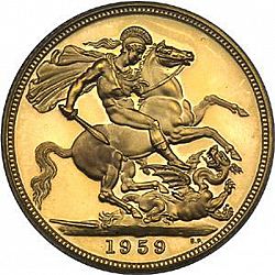 Large Reverse for Sovereign 1959 coin