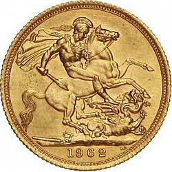 Large Reverse for Sovereign 1962 coin