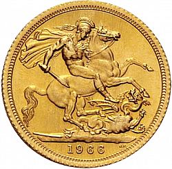 Large Reverse for Sovereign 1966 coin