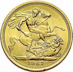 Large Reverse for Sovereign 1967 coin
