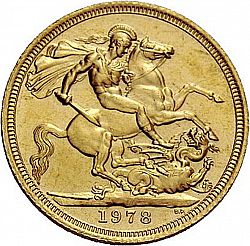 Large Reverse for Sovereign 1978 coin