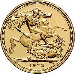 Large Reverse for Sovereign 1979 coin