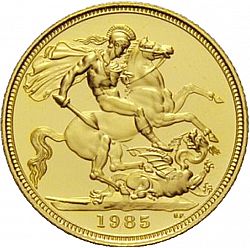 Large Reverse for Sovereign 1985 coin