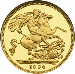 Large Reverse for Sovereign 1996 coin