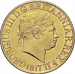 Large Obverse for Sovereign 1817 coin