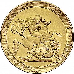 Large Reverse for Sovereign 1817 coin