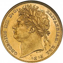Large Obverse for Sovereign 1823 coin