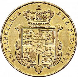Large Reverse for Sovereign 1826 coin