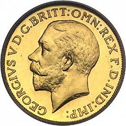 Large Obverse for Sovereign 1911 coin