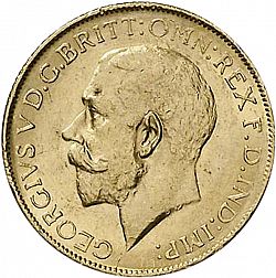 Large Obverse for Sovereign 1911 coin
