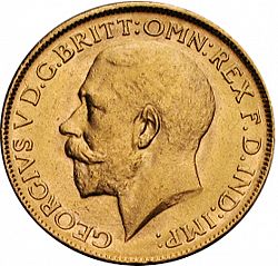 Large Obverse for Sovereign 1913 coin