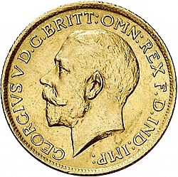 Large Obverse for Sovereign 1913 coin
