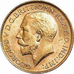 Large Obverse for Sovereign 1915 coin