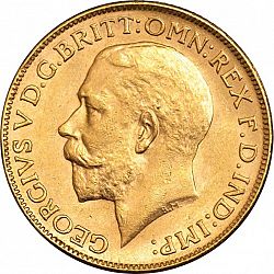 Large Obverse for Sovereign 1920 coin