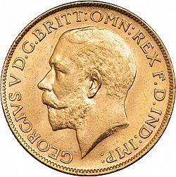 Large Obverse for Sovereign 1922 coin